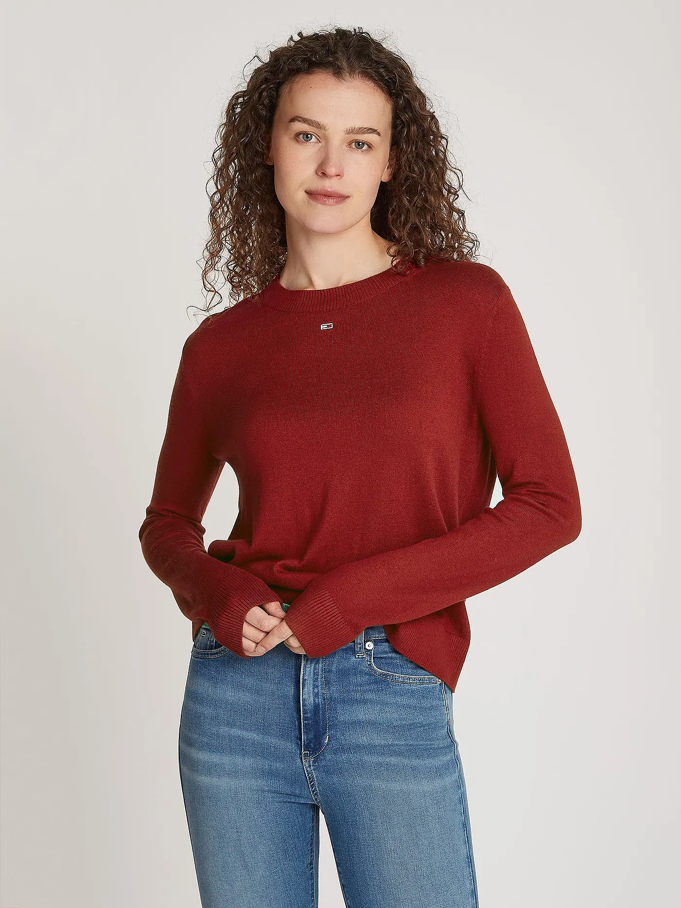 TOMMY JEANS | Pullover | rot